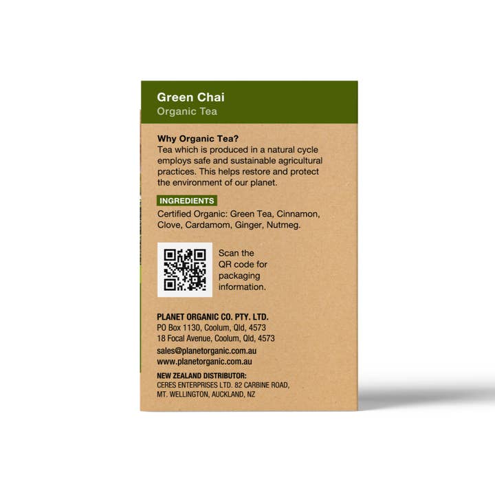 Planet Organic - Wholesale Tea bags - Green Chai Tea Bags1