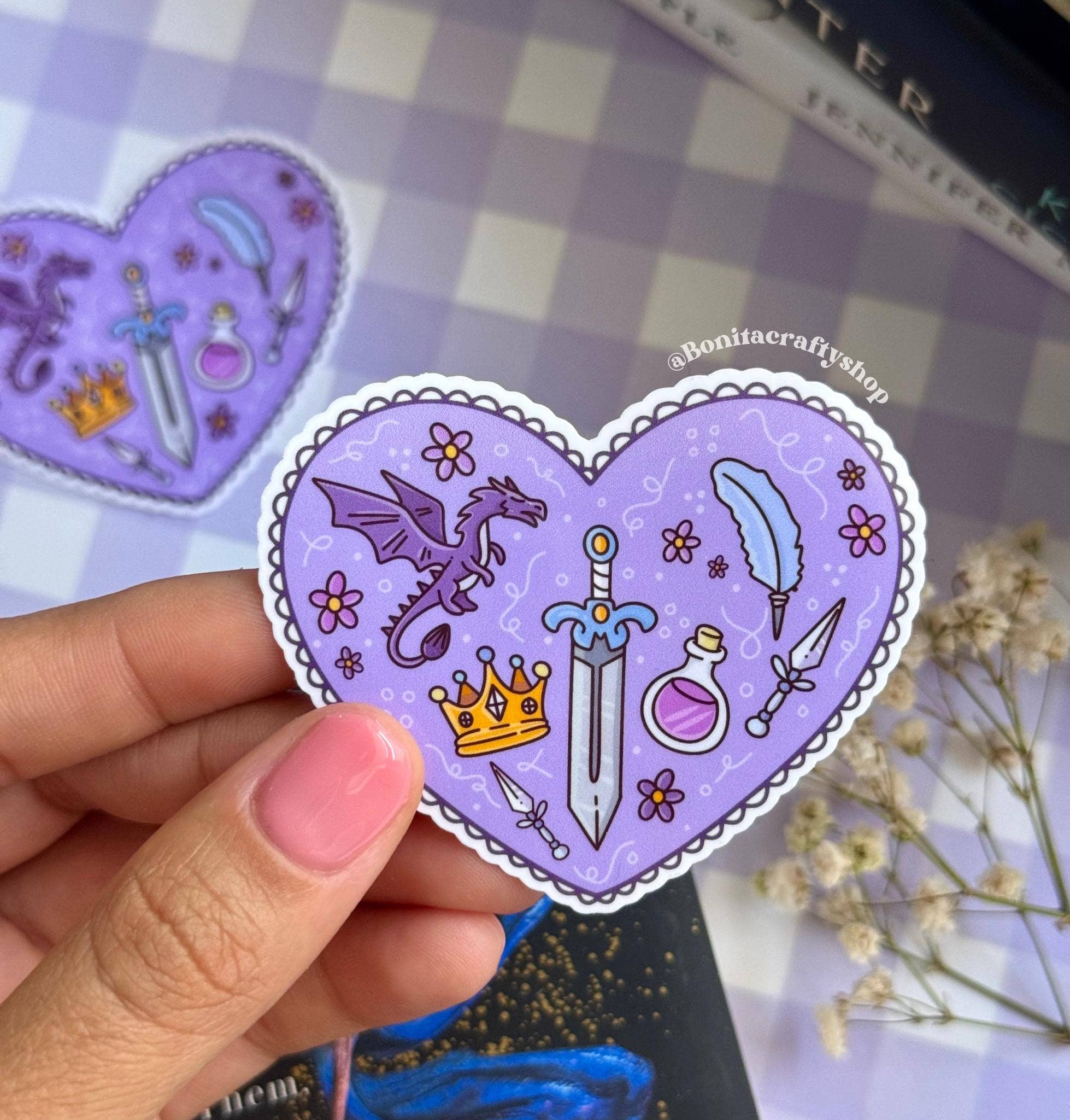 Bonita Crafty Shop - Wholesale Sticker - Fantasy Book Lover Dragon Vinyl Sticker For Devices2