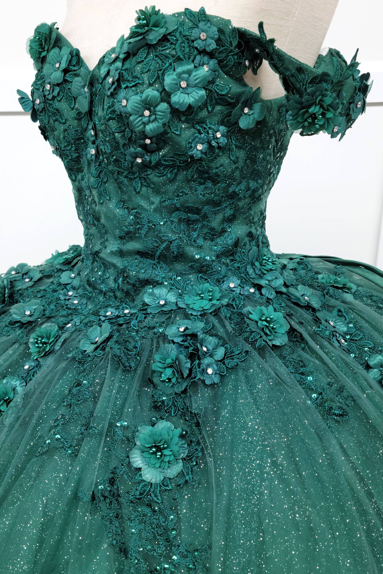 Chicas - Wholesale Gown - Women's - Off the Shoulder Quinceanera Dress With Flowers CHF306618