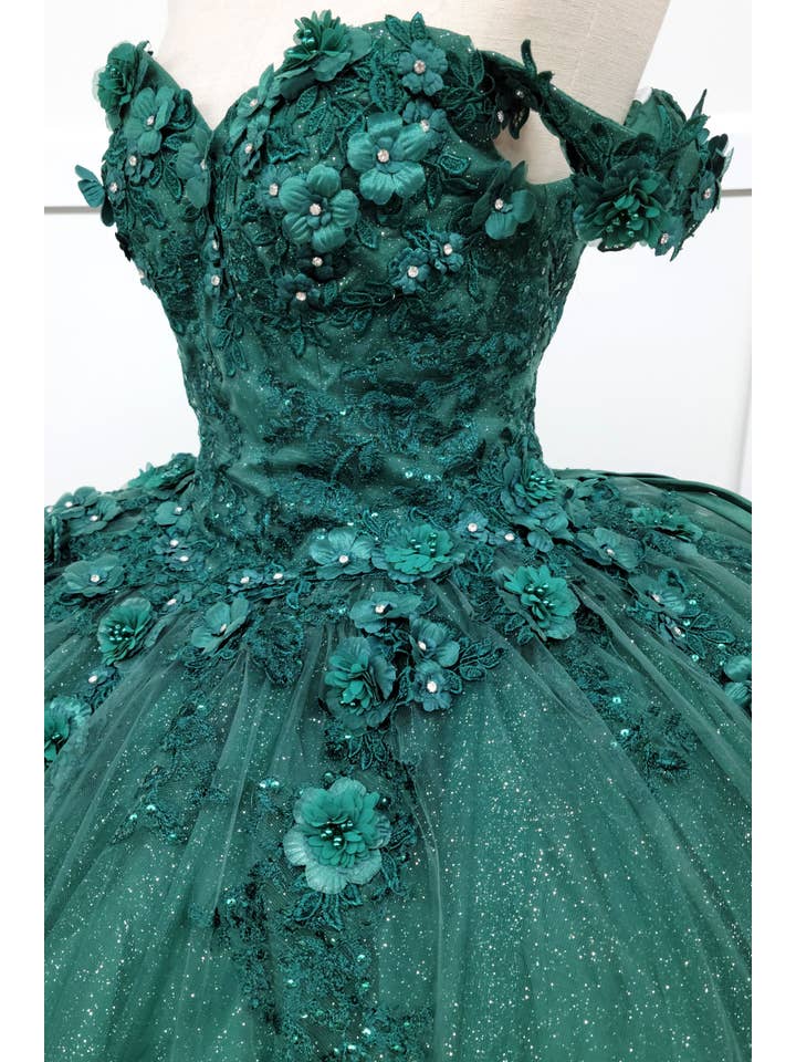 Chicas - Wholesale Gown - Women's - Off the Shoulder Quinceanera Dress With Flowers CHF306618