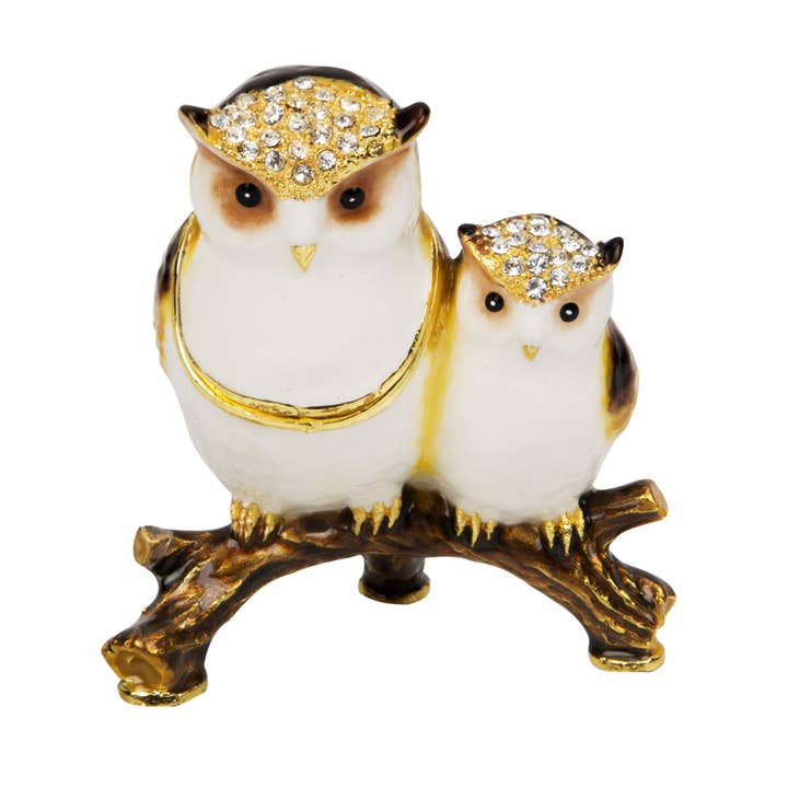 WIDDOP and Co. US - Wholesale Jewelry Box/Organizer - Treasured Trinkets - Mother & Baby Owl