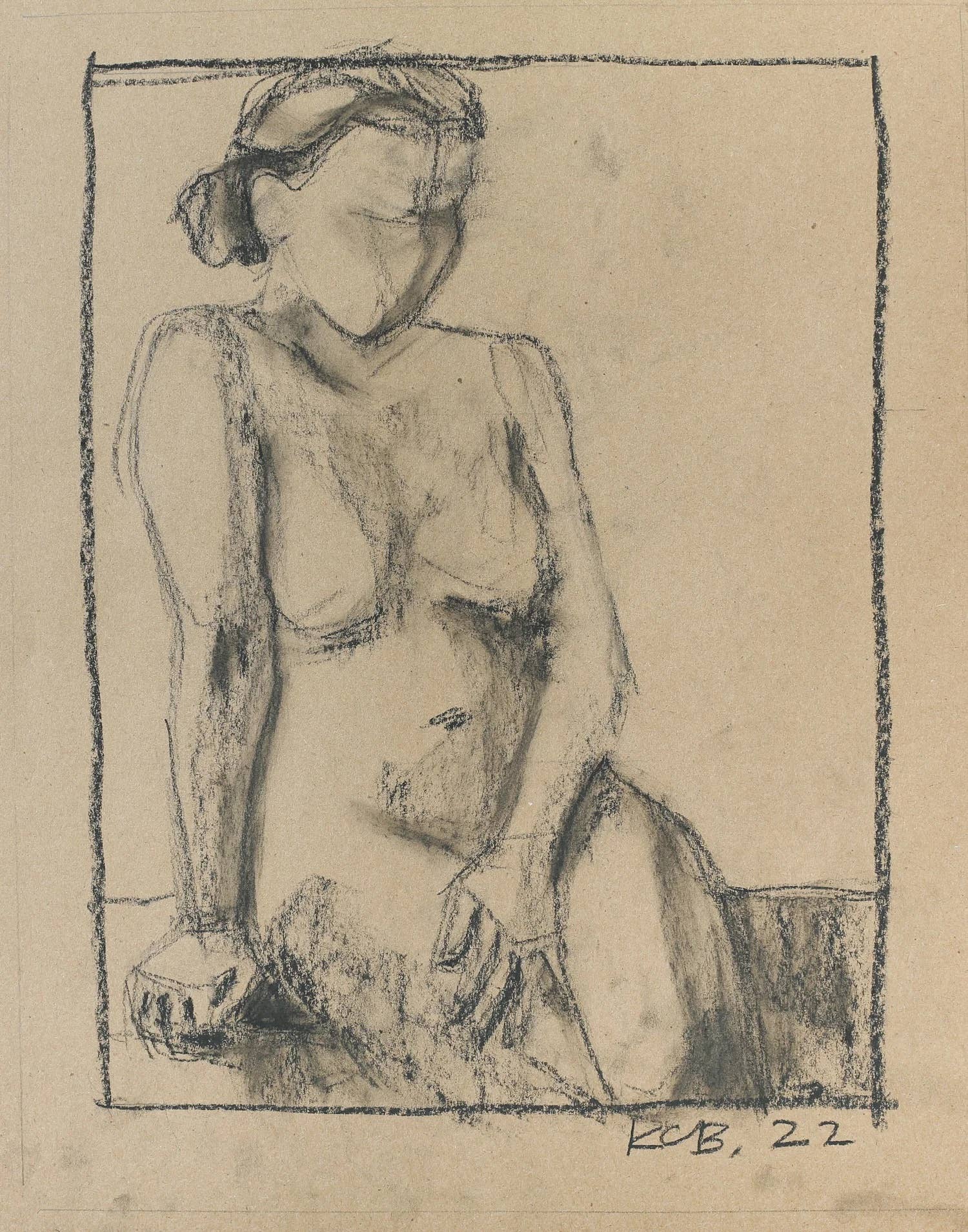 Katherine Corden Art - Wholesale Art Print - Figure Drawing V Print1