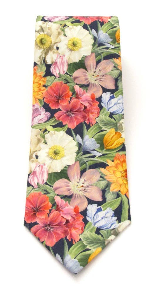 Cecil Jones – wholesale Necktie – Men’s – Melody Blooms Cotton Tie Made with Liberty Fabric1