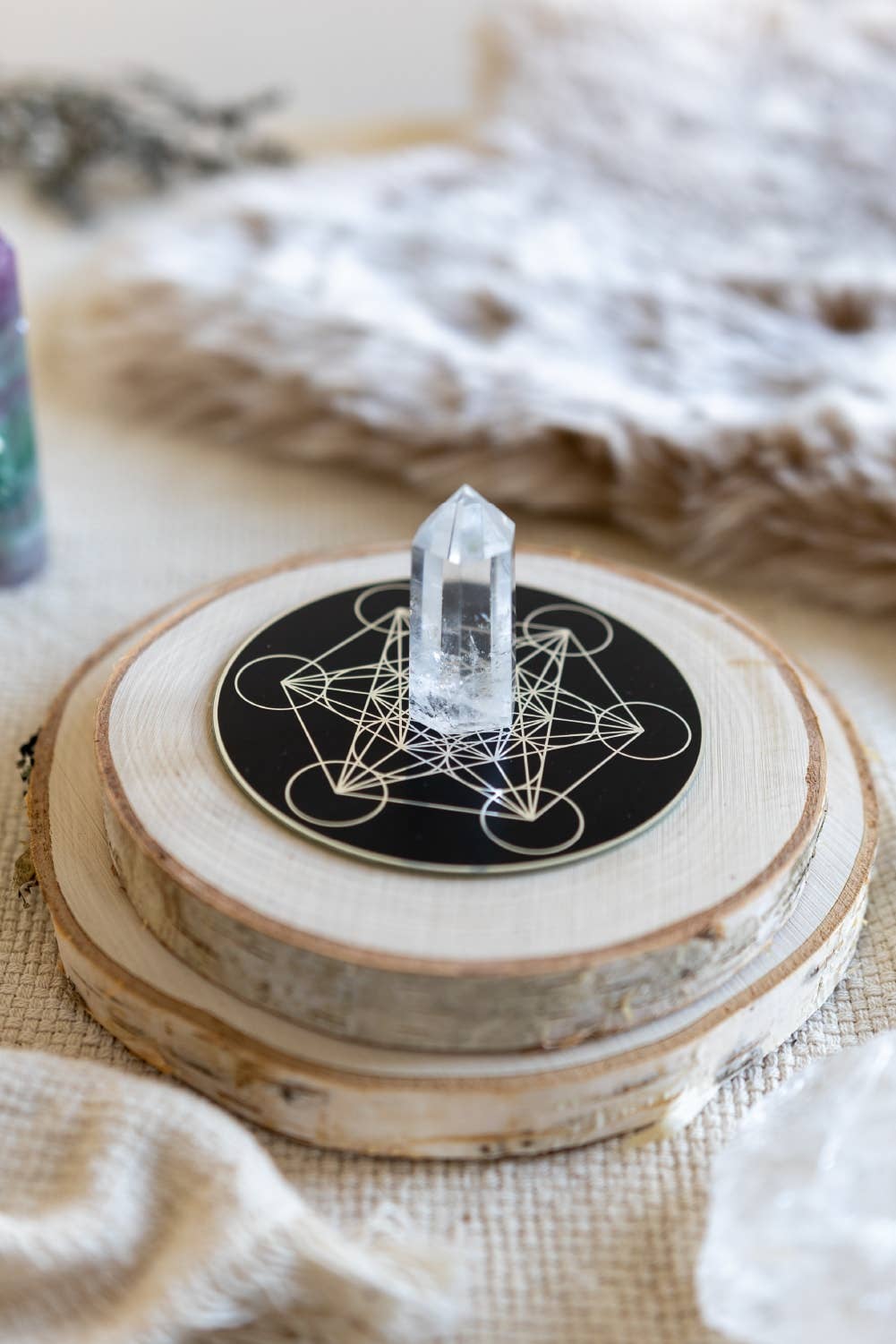 Yoga Junkies – wholesale Andlig sten/kristall – Aplicum X Yoga Junkies kristallnät med Metatrons kub1