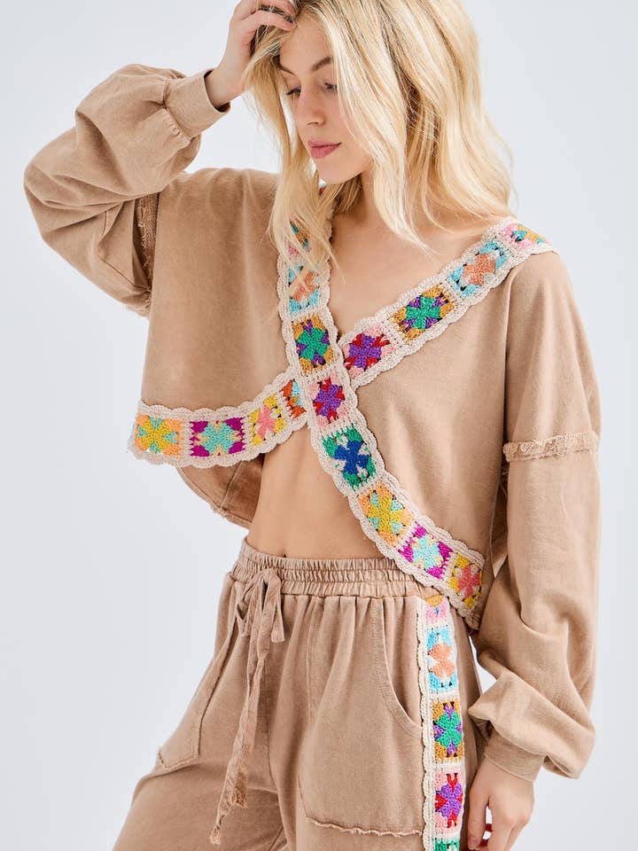 FishermanCore Top all'uncinetto incrociato lavato con minerali HT6650 per la vendita all'ingrosso da parte di J.Her