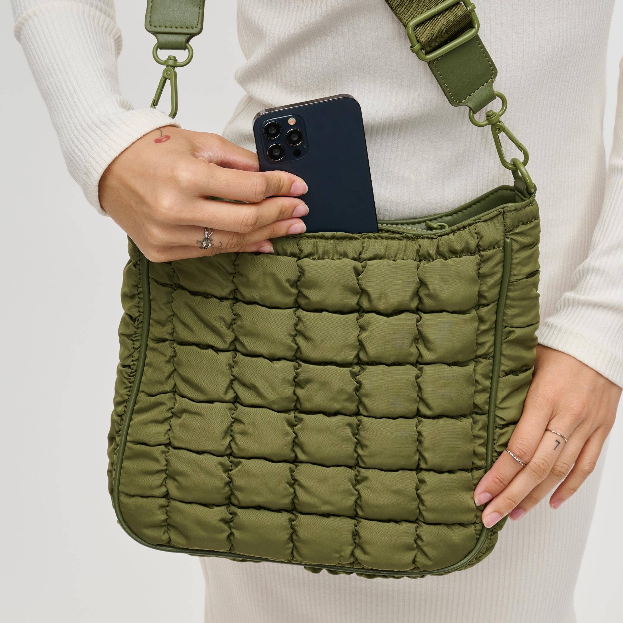 Sol and Selene - Wholesale Crossbody Bag - Women's - Aura - Quilted Nylon Puffer Crossbody14