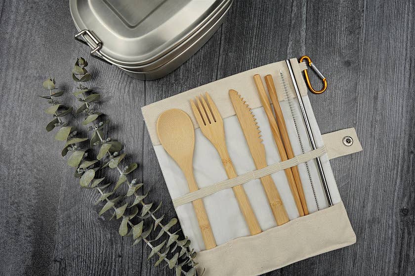 Refinement House - Wholesale Travel Utensil Set - Travel Bamboo Utensil Set1