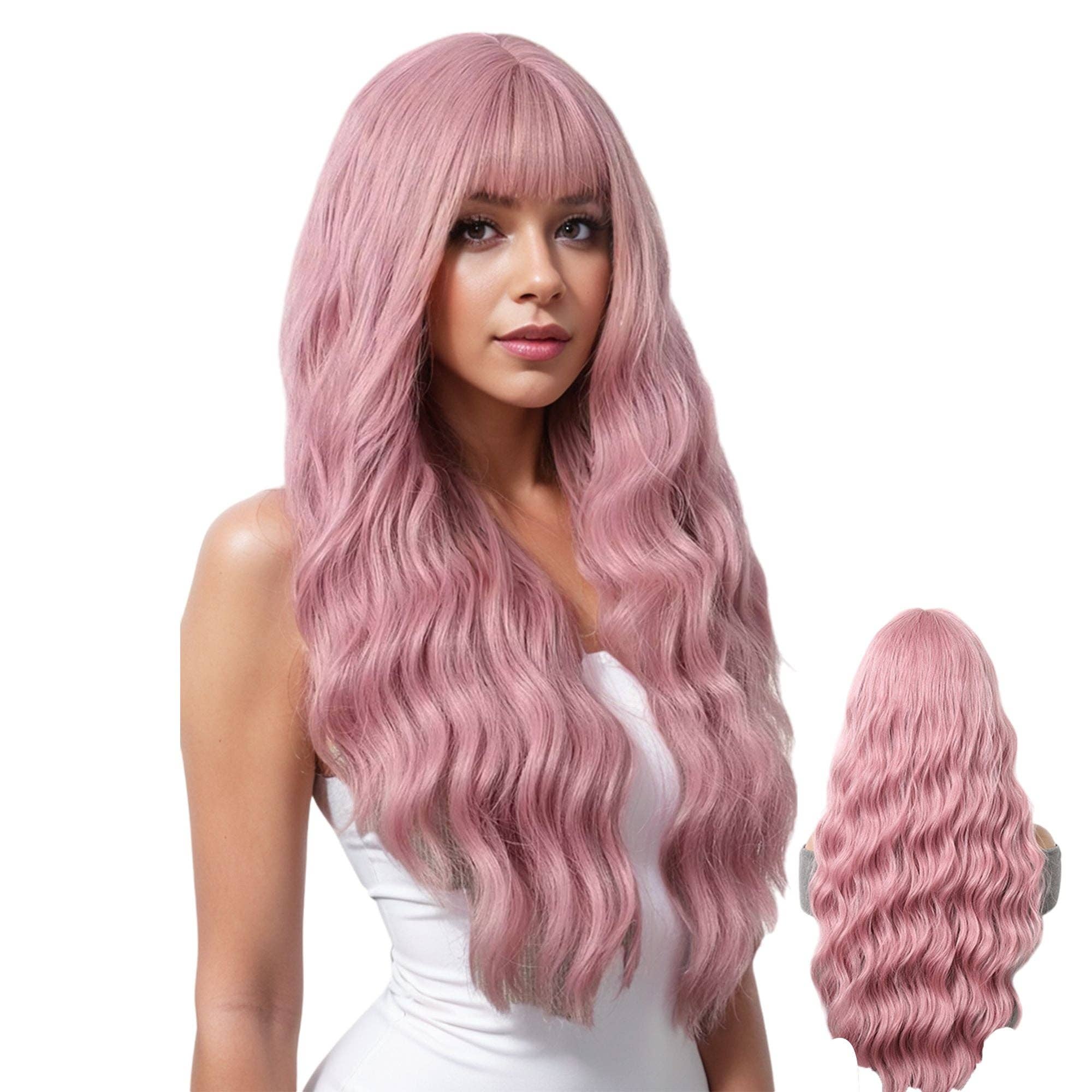 AK Brand - Wholesale Wig/Hair Piece - Long White Blonde Synthetic Wig with Bangs7