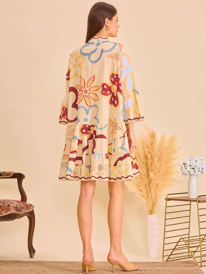 Beige short cotton dress - Orice for wholesale on Faire3