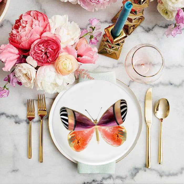 Bordy's - Venta al por mayor Plato grande - La vida de una farfalla - Piatti Dolci, set de 4 platos para postre13