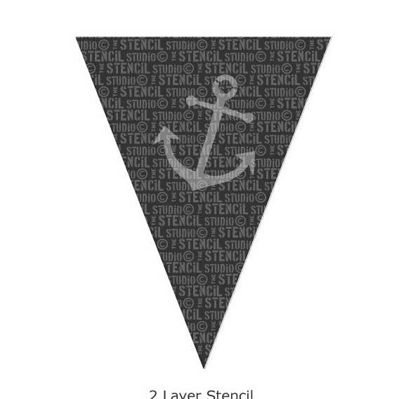 Anchor Bunting Stencil for wholesale by The Stencil Studio