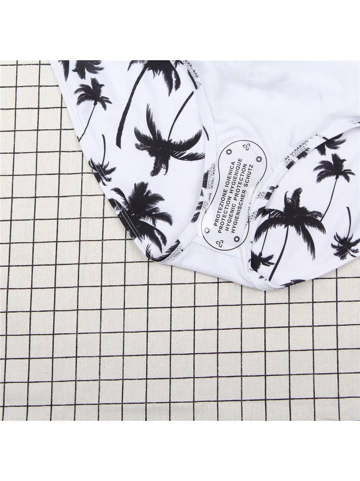 Lovely Lies - Wholesale Two Piece Swimsuit - Women's - Ladies Two Piece Printed Palm Tree Bathing Suit8