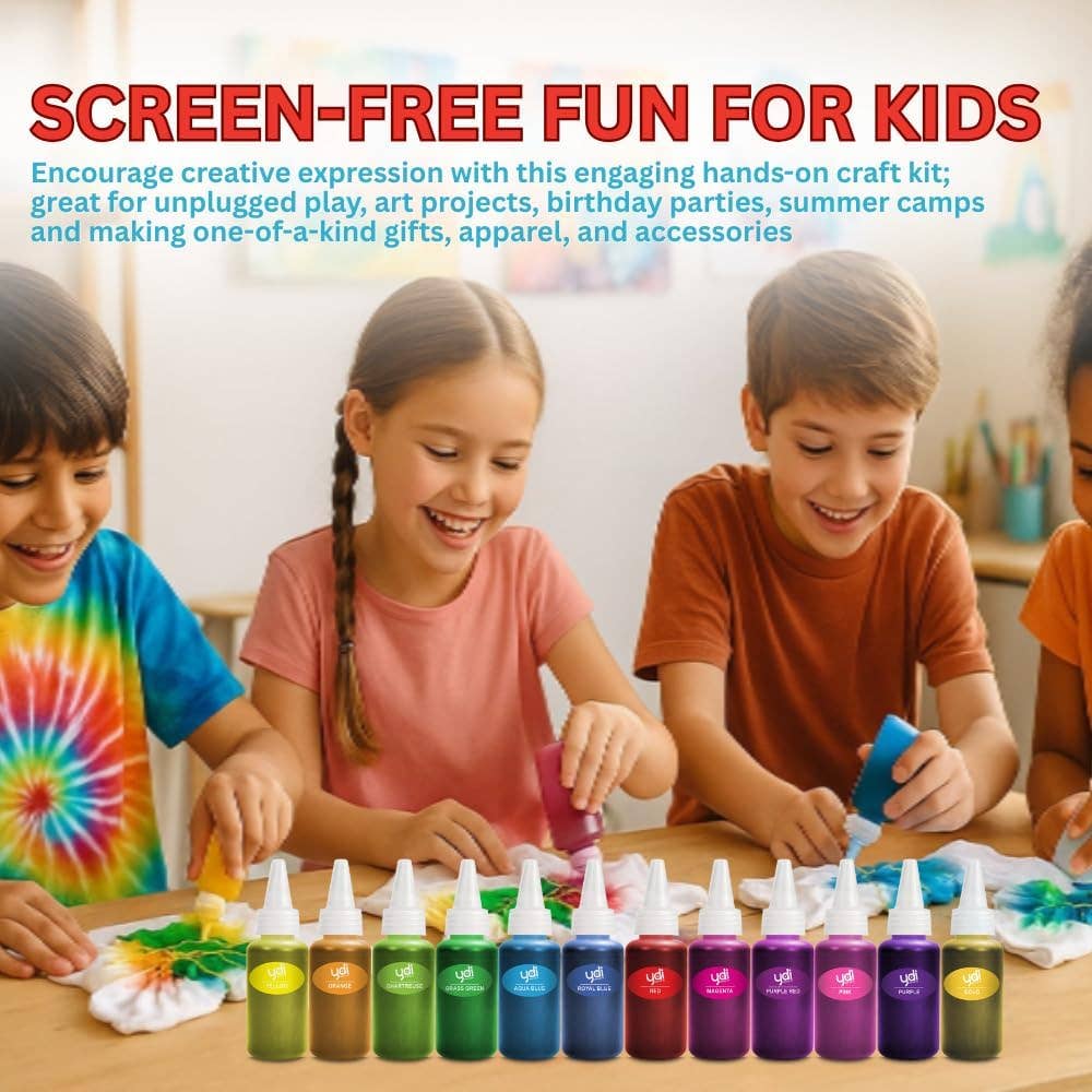 SD Toyz - Vente Kit de bricolage - Kit de Teinture Tie-Dye YDI Activité DIY Art & Artisanat & Idée de Fête7