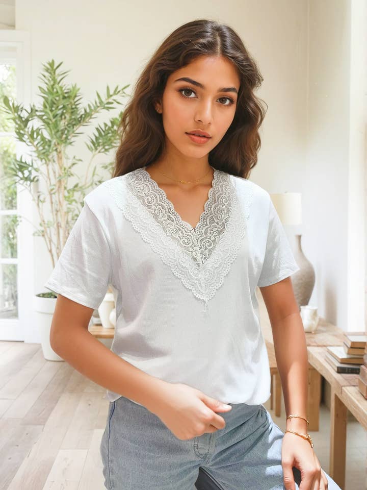 ZAFA PARIS - Wholesale Blouse - Women's - 80F01H47-T-shirt designed in extra stretch viscose6