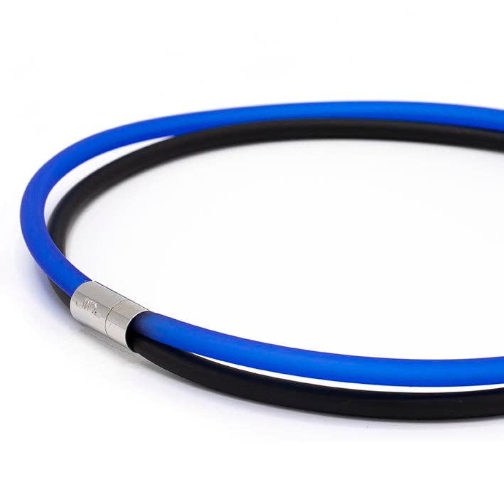 Corrente de borracha, 2 linhas, preto/cobalto por atacado de FATES, style with a story