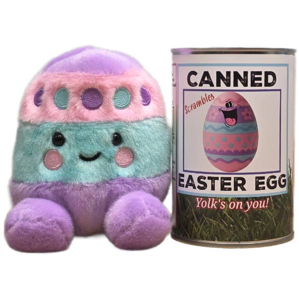 Uovo di Pasqua in scatola | Regalo di Pasqua | Peluche in lattina con barzellette per la vendita all'ingrosso da parte di Canned Gifts