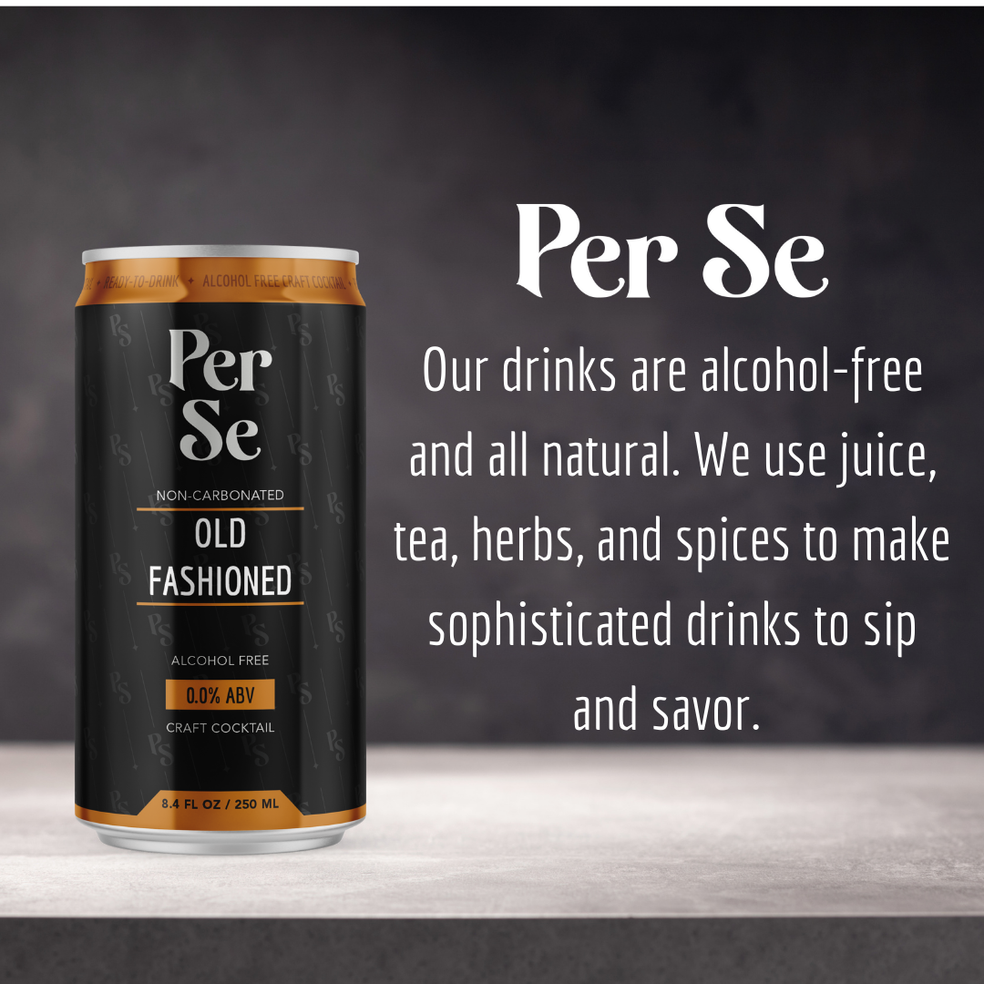 Per Se - Wholesale Non-Alcoholic Aperitif/Mocktail - Old Fashioned, Alcohol Free Craft Cocktail 4pk3