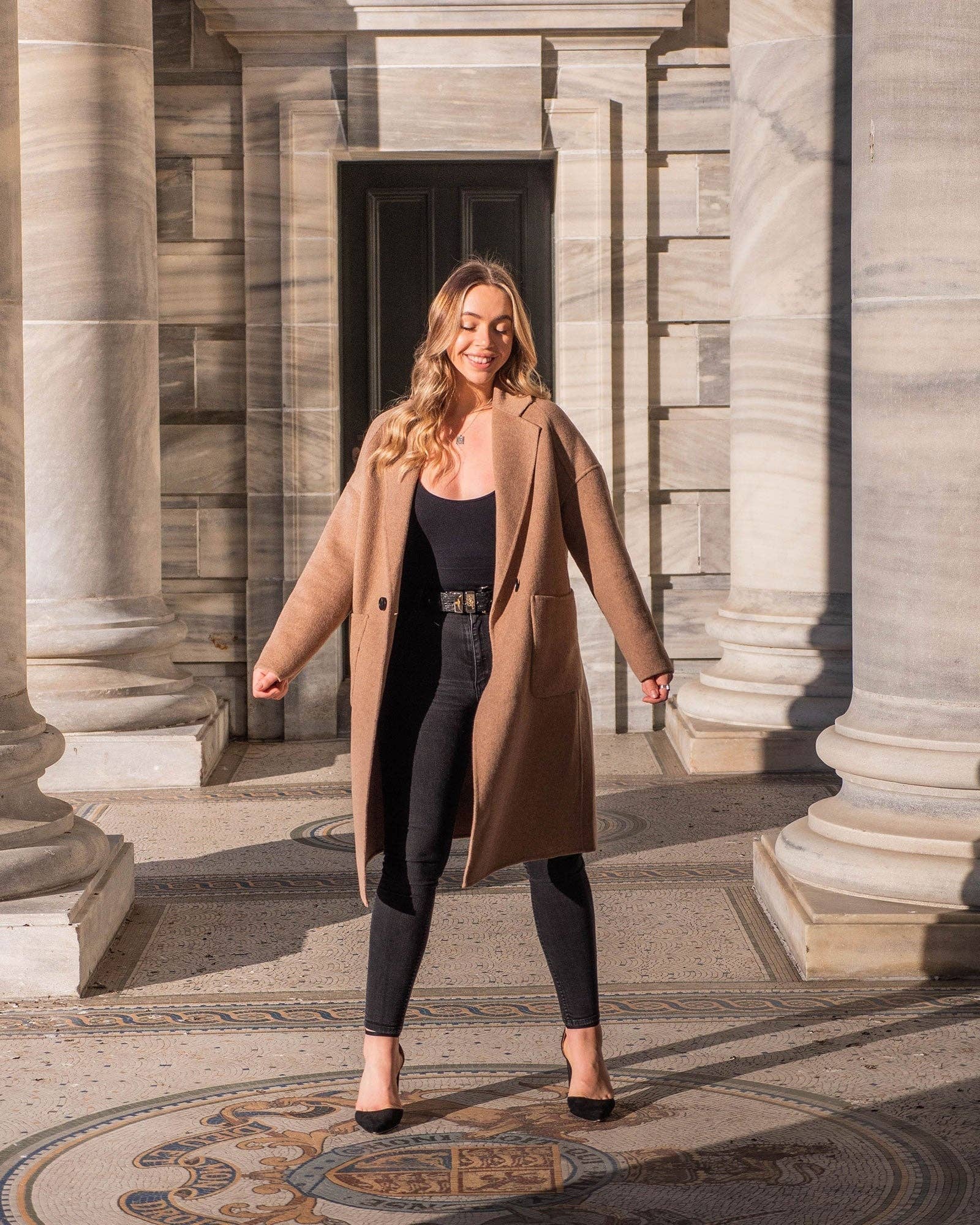 belle & bloom - Wholesale Coat - Women's - Publisher Double-Breasted Wool Blend Coat8