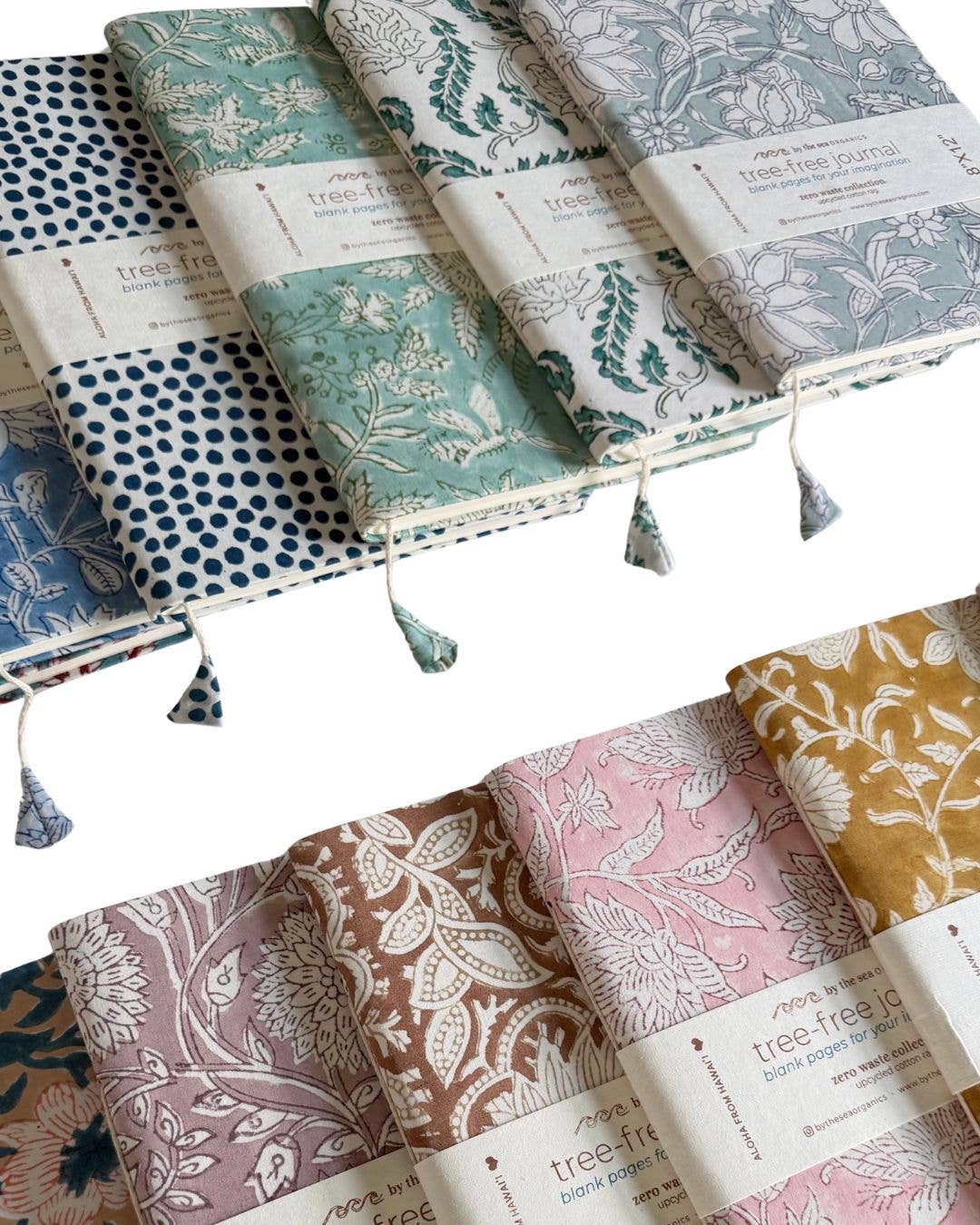 By The Sea Organics - Vente Journal intime - CARNET EN COTON COLLECTION ARC-EN-CIEL - 20 cm x 30 cm4