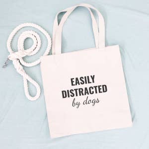  Easily Distracted by Maps Funny Humor Ironic Tote Bag :  Clothing, Shoes & Jewelry