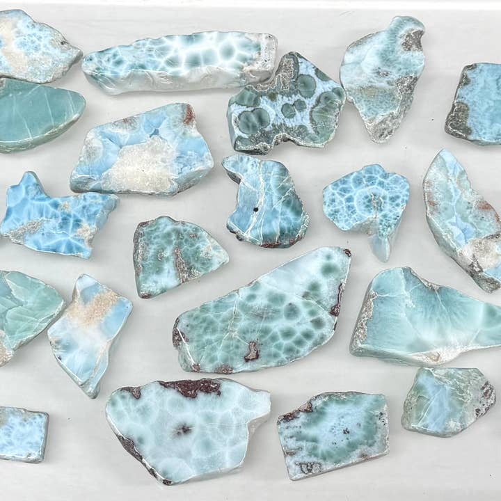 KayleeNYC – wholesale Spiritual stone/crystal – Wholesale Lot 1 lb Natural Larimar Slabs Crystal Healing1