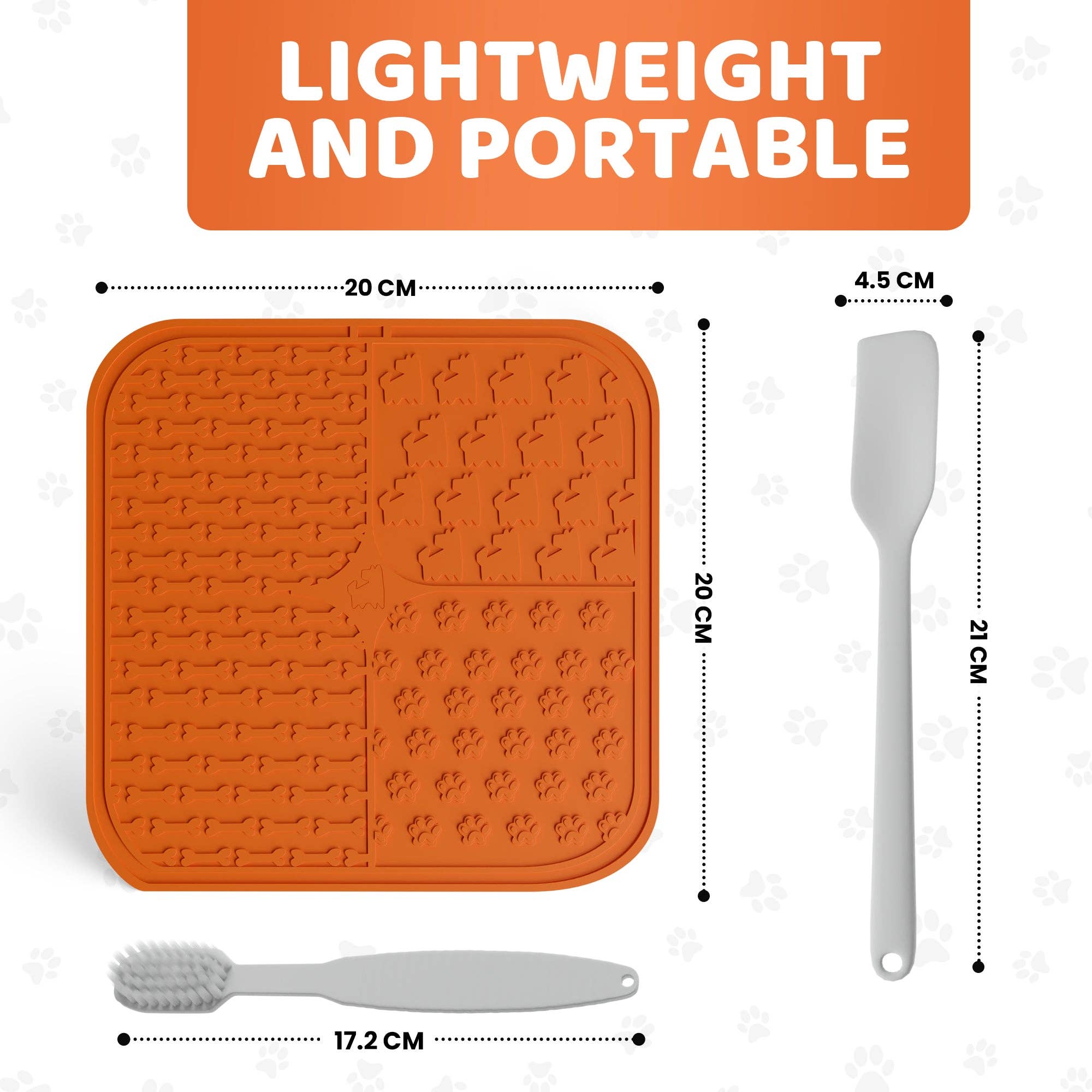 OurPetsLife – wholesale Pet food mat – Dog – Lick Mat For Dogs with Spreader & Brush4