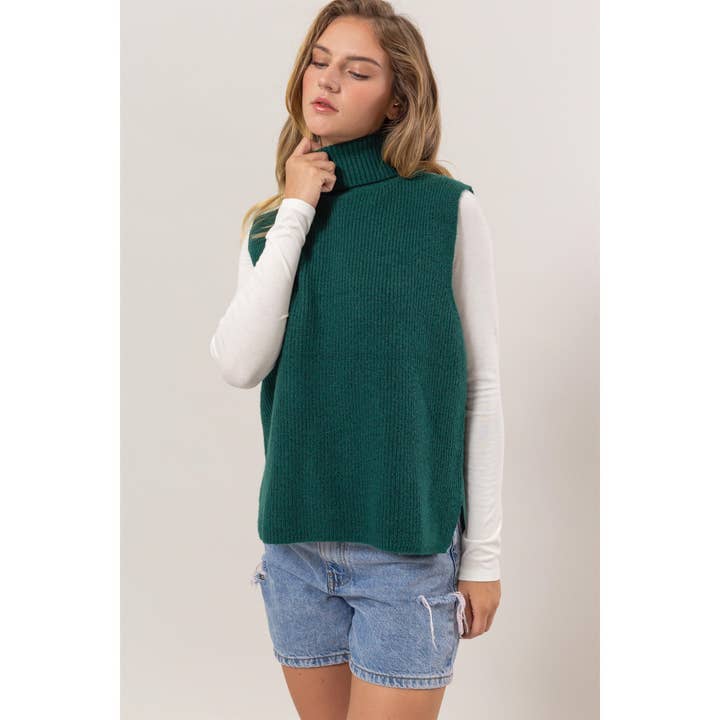 HYFVE - Wholesale Sweater Vest - Women's - DZ24E946-Turtleneck Sweater Vest