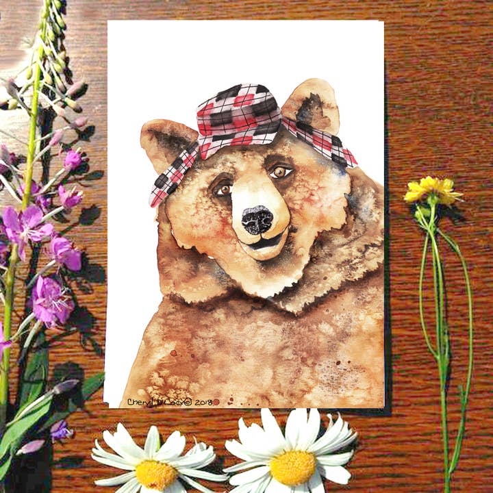 1168. Tarjeta Bob Bear para venta al por mayor de Dancing Raven Designs