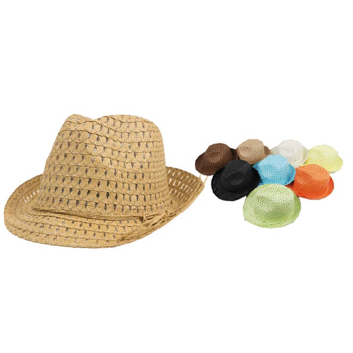 Complément Europe - Wholesale Straw Hat - Women's - Borsalino Hat Openwork Paper Fiber 9 Colors 631682722
