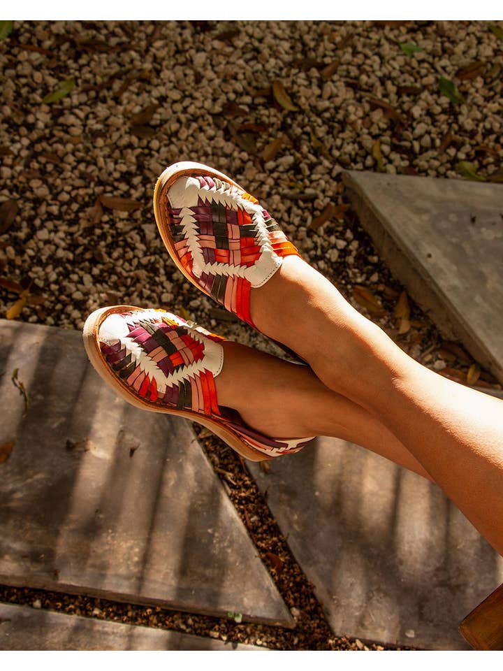 Mexas US - Wholesale Sandals - Women's - CHAPULINES - Multicolor huaraches with platform for women