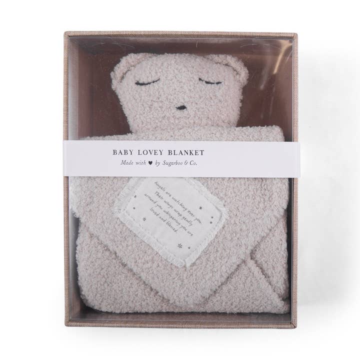 Sugarboo & Co - Vente Couverture douillette – bébé - Couverture doudou bébé "Les anges veillent"0