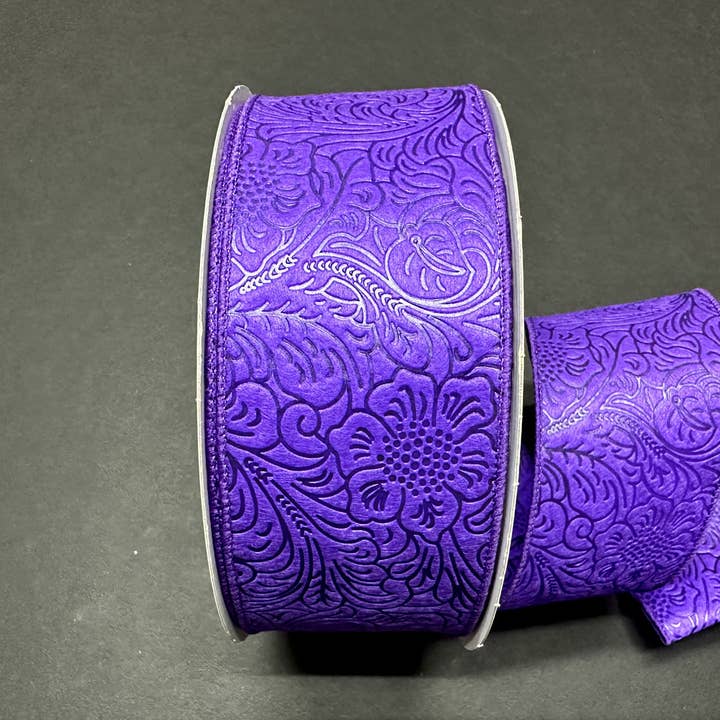 CaBella A Casa - Wholesale Ribbon - Gift Wrapping - Flower Embossed Ribbon-Multiple Color Selections