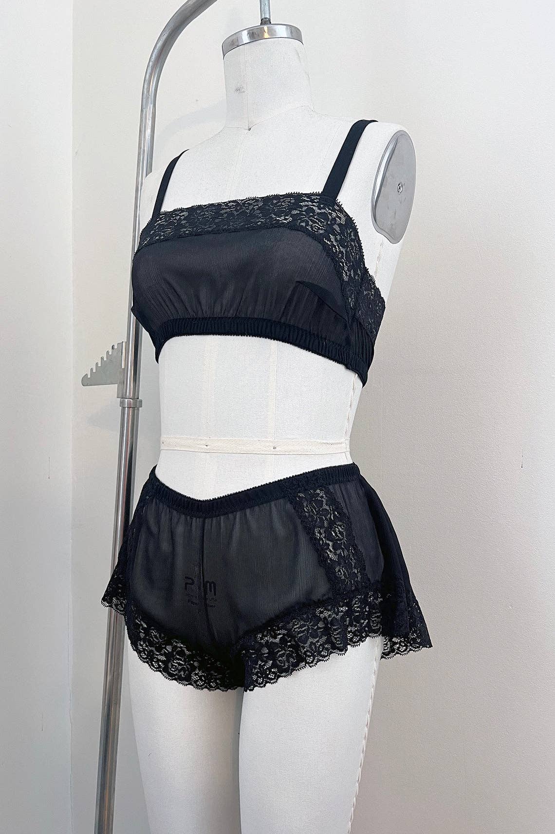 Clare Bare - Wholesale Underwear - Women's - Finisterre Tap Short in Black Silk Chiffon4