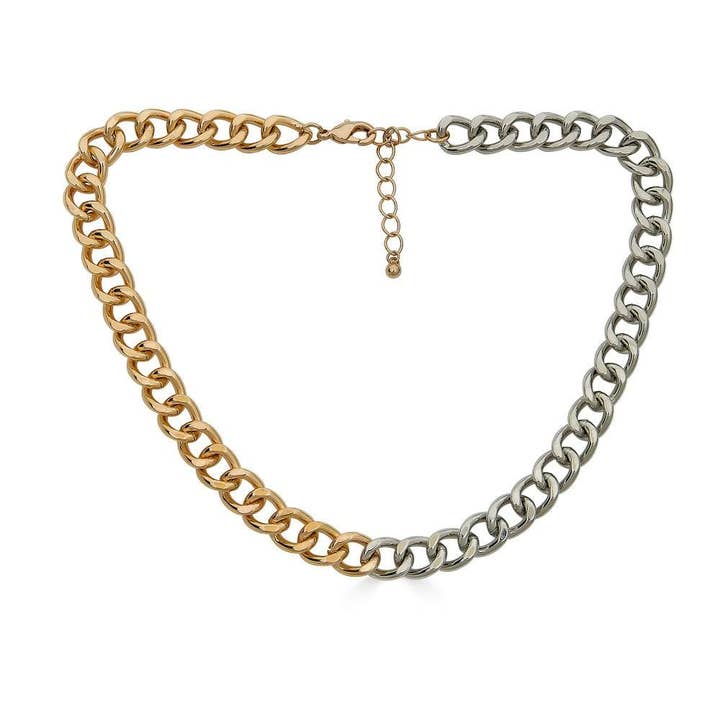 Selene Heavy Two-Tone Curb Chain for wholesale by Auro Atelier