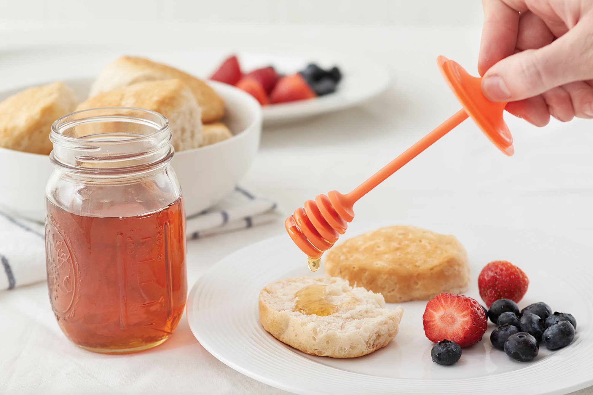 Fox Run Brands - Wholesale Honey Dipper - Jarware Honey Dipper Lid for Regular Mouth Mason Jar3