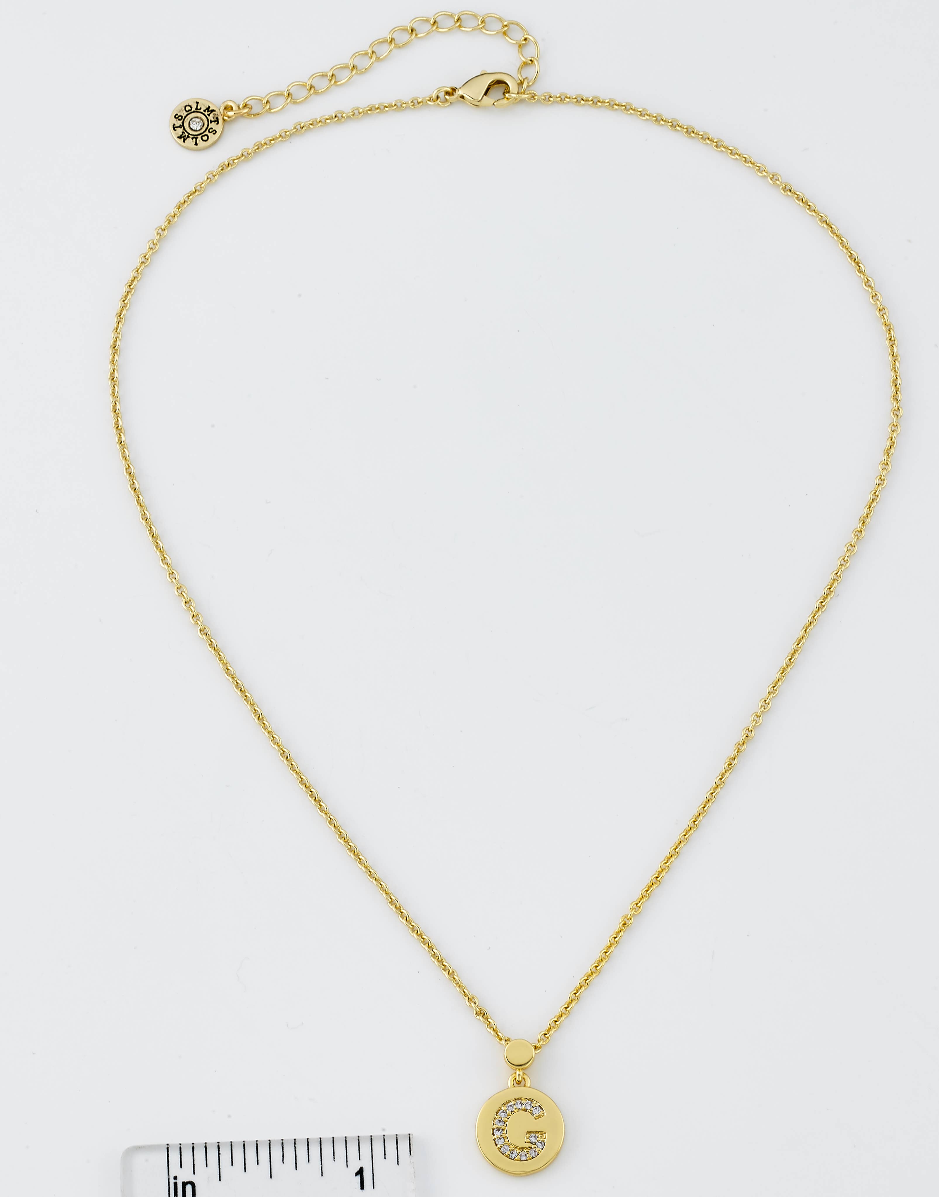 Little Miss Twin Stars - Wholesale Pendant/Charm Necklace - LMTS Classic! Initial Disc Pendant Necklace110