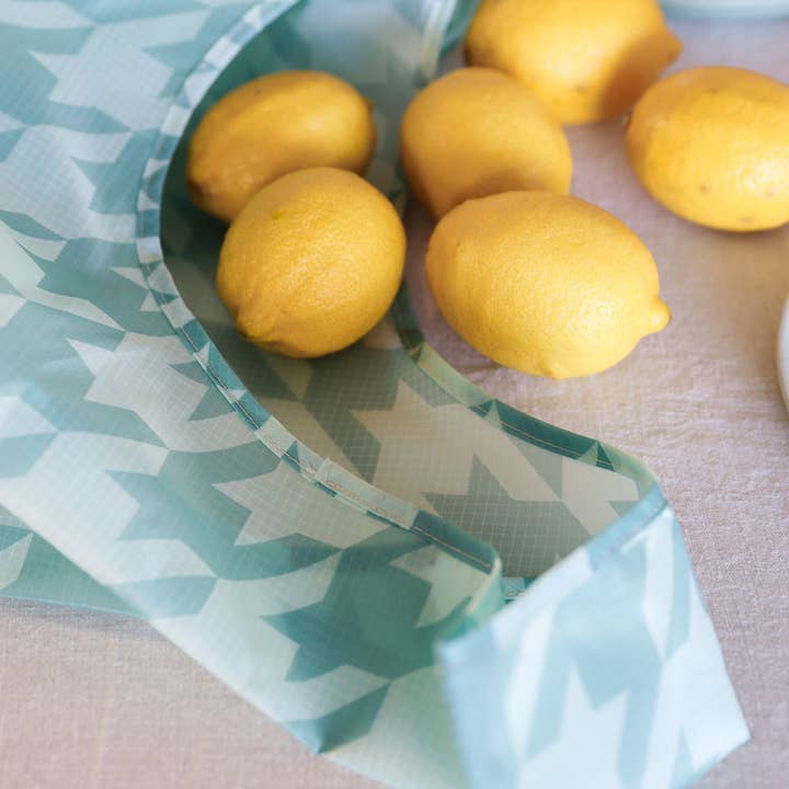 Hello Weekend - Wholesale Grocery/shopping bag - Sage Houndstooth - Shopper Bag3