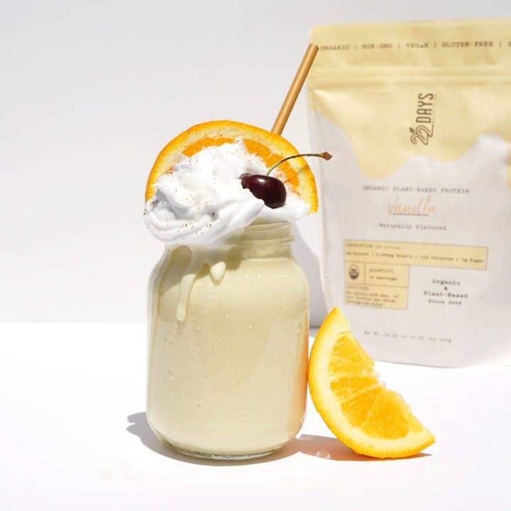 22 Days Nutrition - Vente Poudres protéinées/superaliments - Poudre de protéines végétales biologiques (20 g de protéines, faible teneur en glucides)2