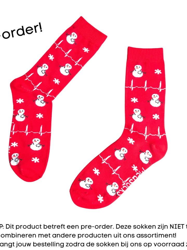 Medi Snowman Rood Preorder for wholesale by MedSocks