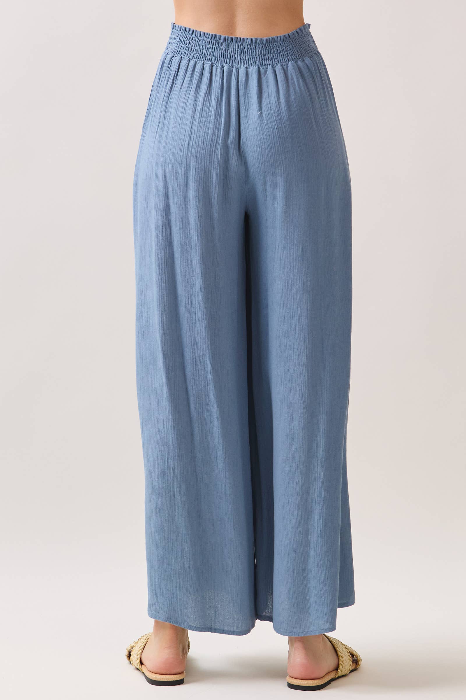 Final Touch - Wholesale Pants - Women's - Waist Smocked Wide Leg Pants - VLP70000336