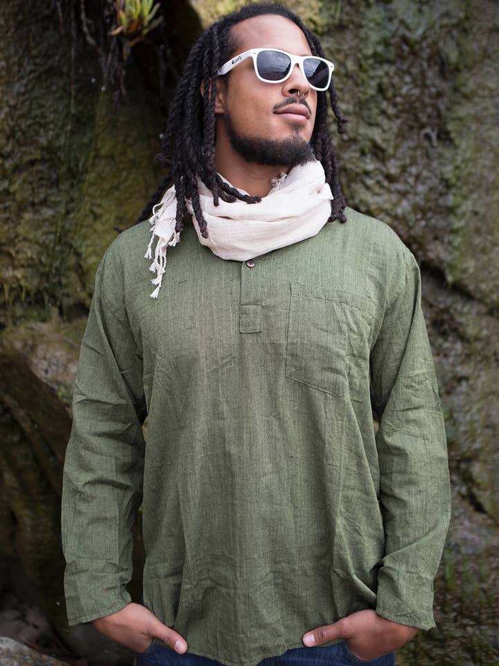 Zig Zag Asian Collection - Wholesale T-Shirt - Men's - Solid Cotton Kurta1