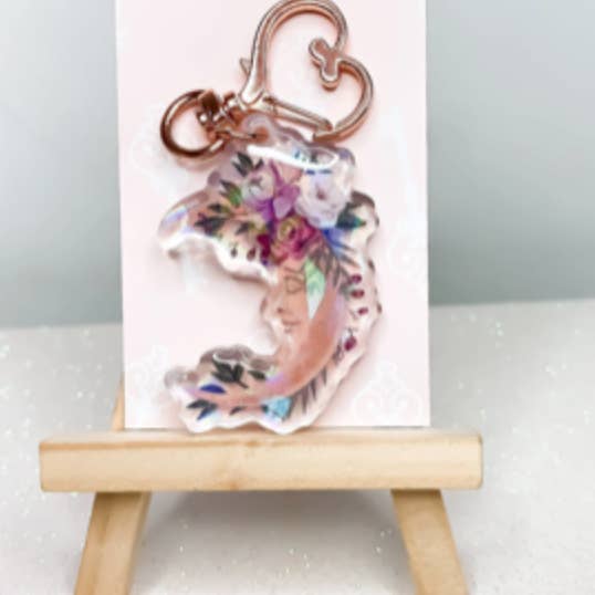 Moon Acryl-Schlüsselanhänger für den Großhandel von Annie's paper studio