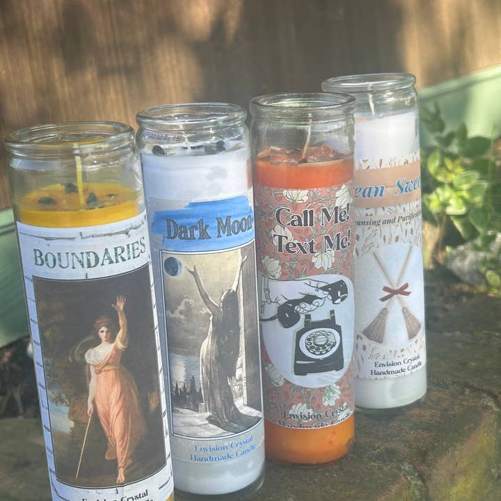 Envision Crystal - Wholesale Jar/Filled Candle - Call Me Text Me! 7 Day Candle - Scented and Blessed3