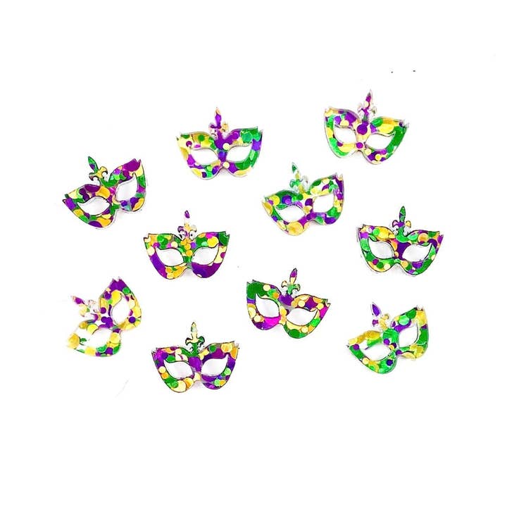 Mardi Gras Glitter Acrylic DIY Earring Blanks -10 Pieces for wholesale by Piddlin' Supply Co