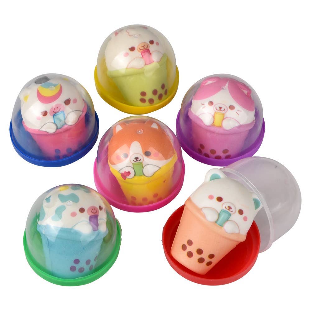 La Luna Bella - Toys - Wholesale Squishy Toy - Kids & Baby - Micro Squish Animal Bubble Tea 2" In 2" Capsule - LLB Toys1