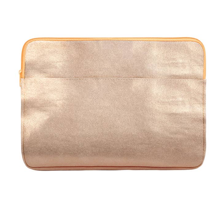 Talking Out of Turn - Vente Étui pour ordinateur portable/tablette – femme - Pochettes dorées métallisées pour ordinateur portableDollface Metallic Gold (Holiday)2