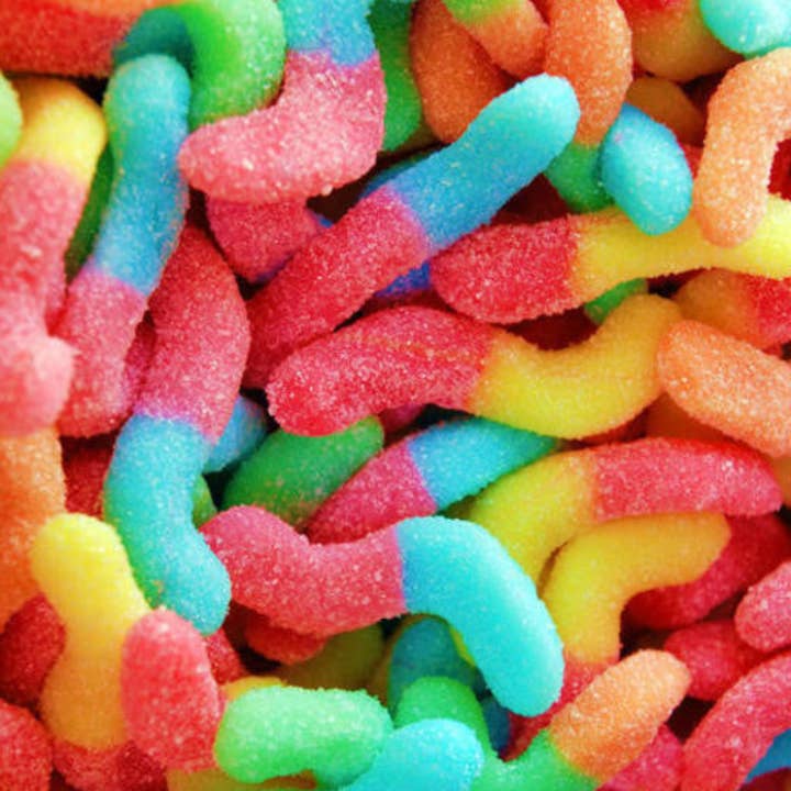 I Got Your Candy - Wholesale Gummy - Kervan Gummi Mini Sour Neon Worms Bulk bulk bag 5lb - 1ct