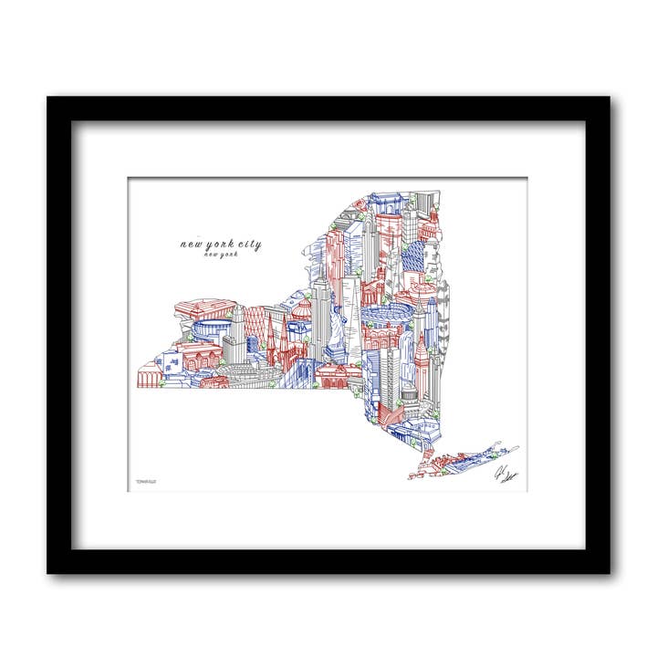 Décoration murale New York City New York pour la vente par Townsville Art