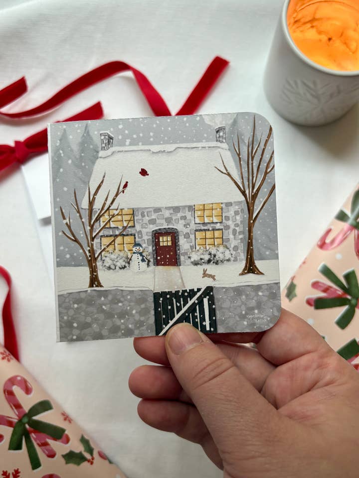 Let It Snow Greeting Card for wholesale by Megan Lindsey Illustration