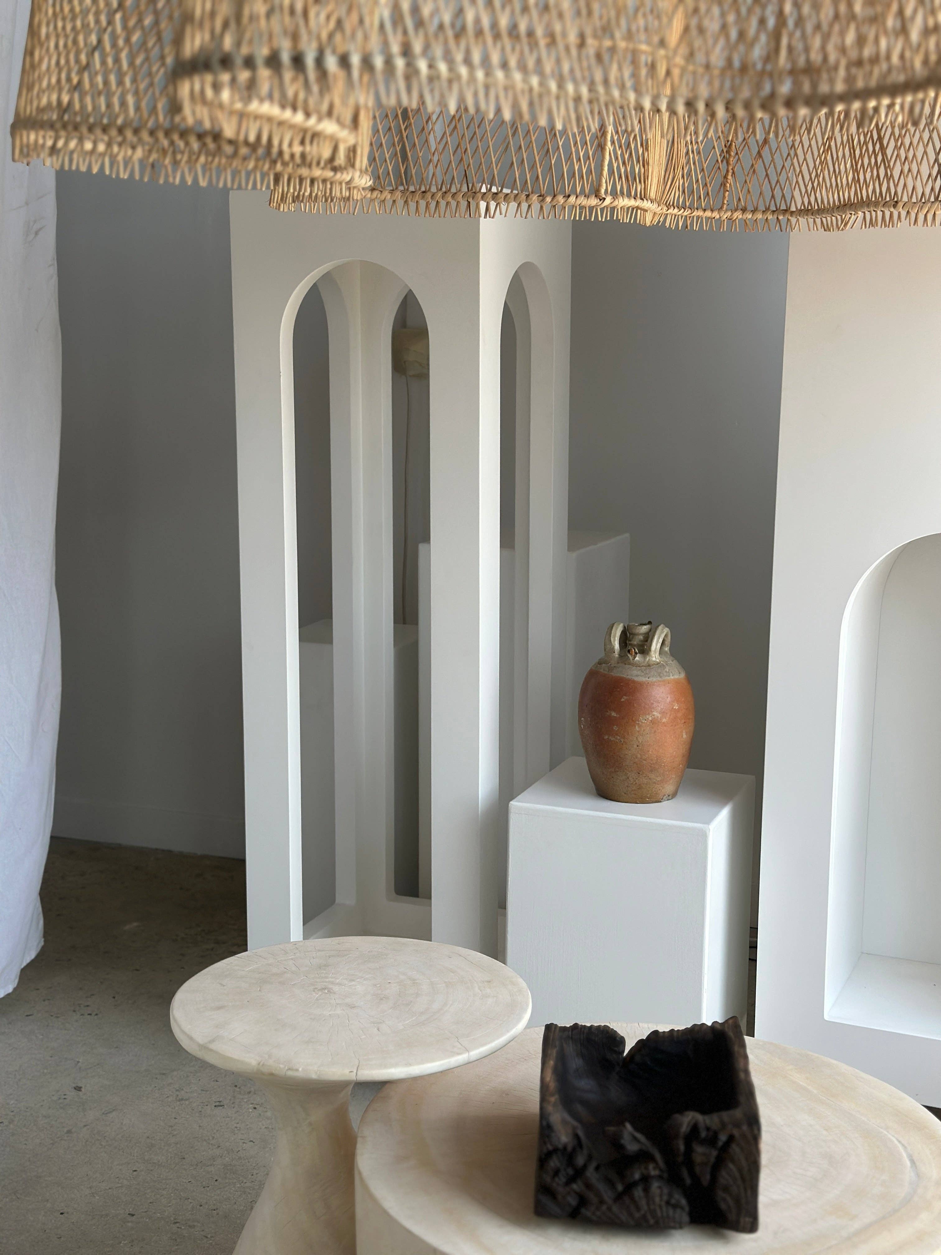 Office Objets - Wholesale Chandelier/Hanging Light - Immense rattan suspension in the shape of a flower, tulip, corolla H:1m; D:1m50125